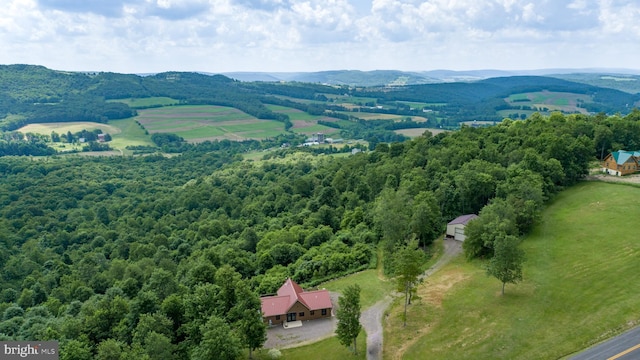 322 Devils Half Acre Rd, Accident, MD 21520 - drone / aerial view of a forest and a mountain backdrop