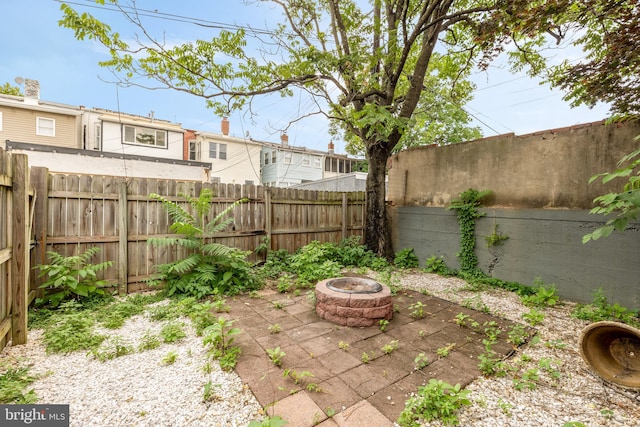 1371 Perry Pl NW, Washington, DC 20010 - fenced backyard with an outdoor fire pit and a patio area