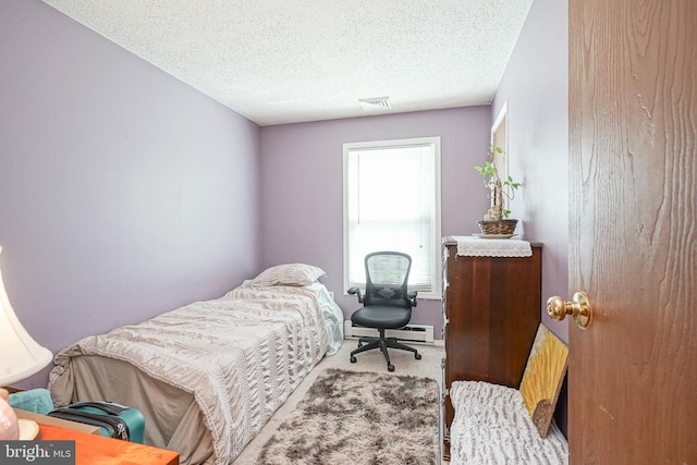 16 Pin Oak Dr, Atco, NJ 08004 - carpeted bedroom with a textured ceiling and baseboard heating