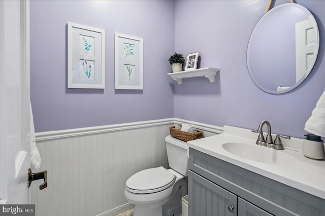 8 High Acres Dr, Ewing, NJ 08628 - half bath featuring wainscoting and vanity