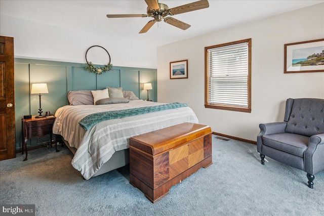 8 High Acres Dr, Ewing, NJ 08628 - bedroom with carpet floors and a ceiling fan