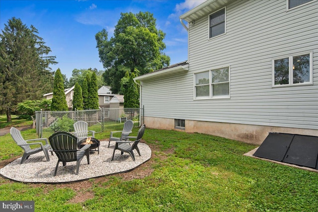8 High Acres Dr, Ewing, NJ 08628 - view of yard featuring a fire pit