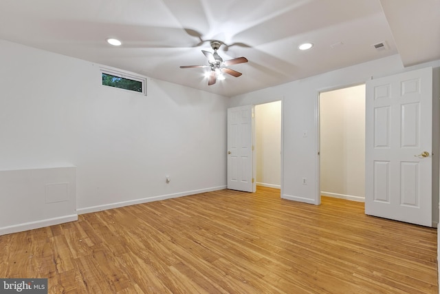 4 Habersham Ct, Silver Spring, MD 20906 - unfurnished bedroom featuring light wood-style floors, recessed lighting, and ceiling fan