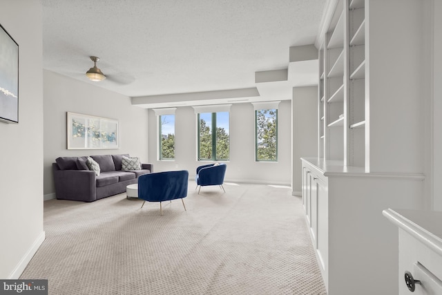 955 26th St NW Unit 510, Washington, DC 20037 - living area featuring light colored carpet and a textured ceiling