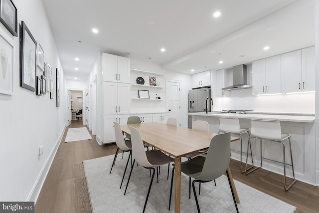 3317 16th St NW Unit 2, Washington, DC 20010 - dining area featuring dark wood-style floors and recessed lighting