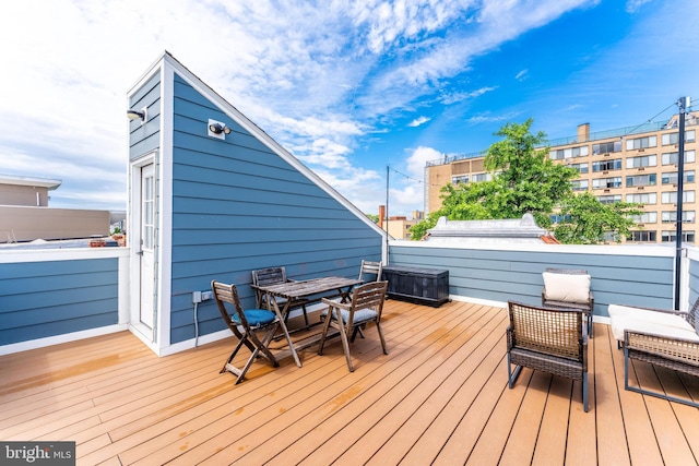 3317 16th St NW Unit 2, Washington, DC 20010 - wooden deck with outdoor dining space
