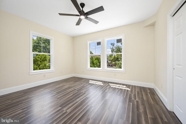 1432 Frush Valley Rd, Reading, PA 19605 - unfurnished bedroom with dark wood finished floors, a closet, and ceiling fan
