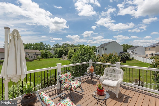 50 Hamstead Rd, Fredericksburg, VA 22405 - deck with a residential view and a yard