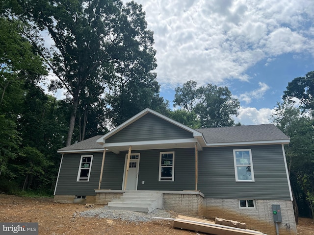 1350 Whitmer Rd, Shenandoah Junction, WV 25442 - view of front of house featuring covered porch and a shingled roof