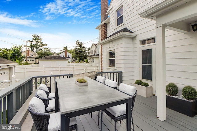 4404 Carleview Rd, Baltimore, MD 21207 - wooden terrace with outdoor dining area