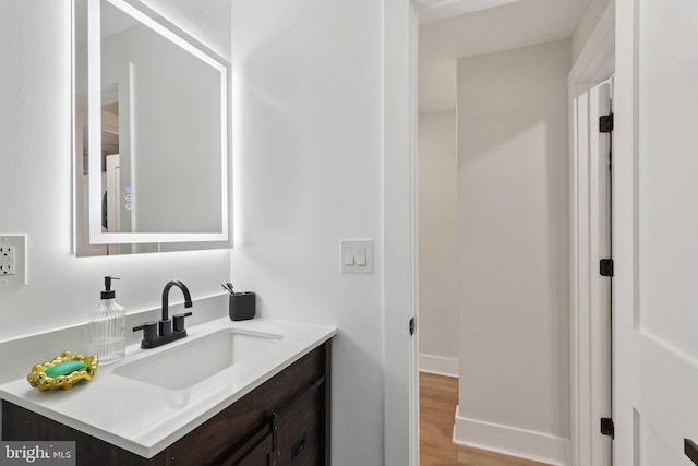 531 Redfern St, Hamilton, NJ 08610 - bathroom with vanity and wood finished floors