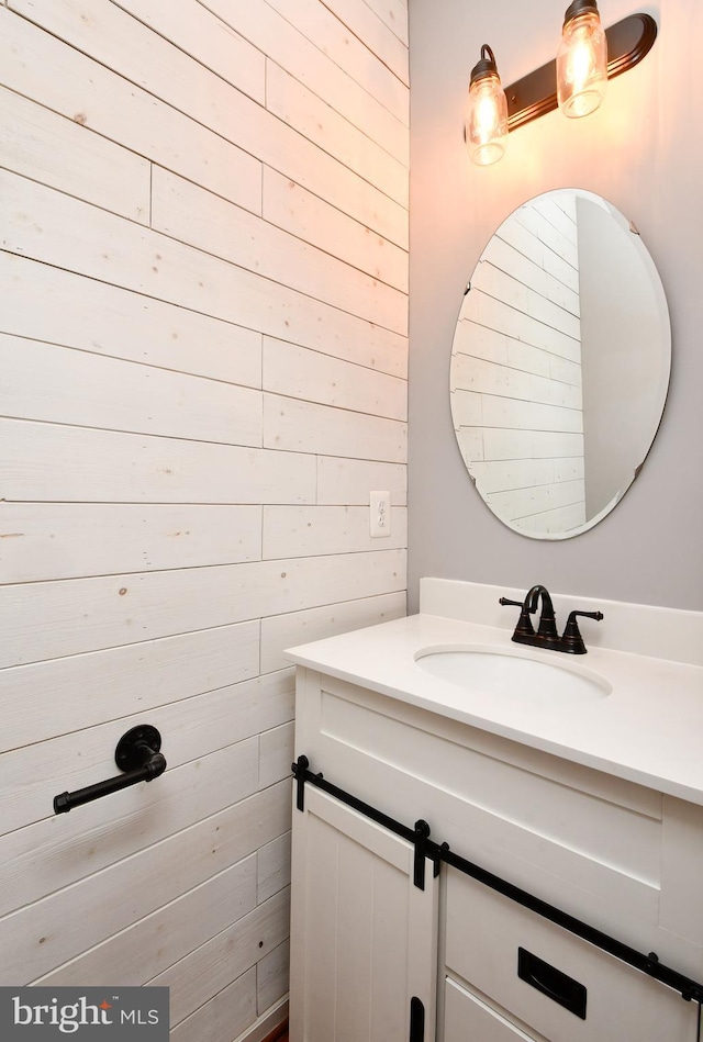 1007 Wright Ct, Fredericksburg, VA 22401 - bathroom with wooden walls and vanity
