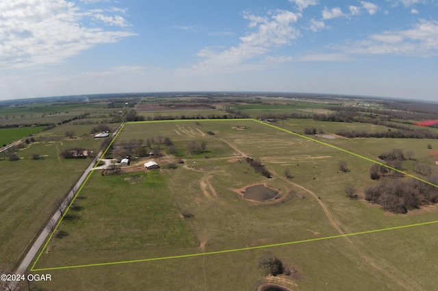 drone / aerial view featuring a rural view