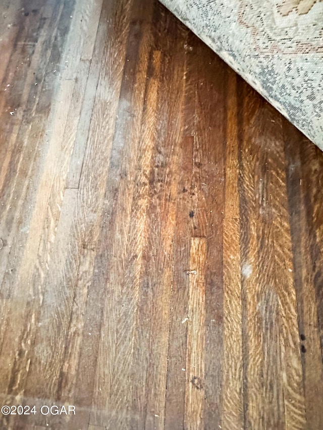 details with dark hardwood / wood-style floors