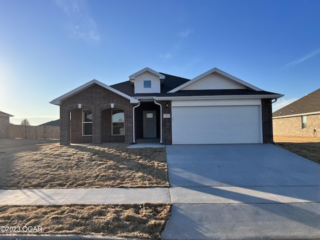 view of front of home featuring a garage