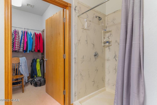 bathroom with walk in shower