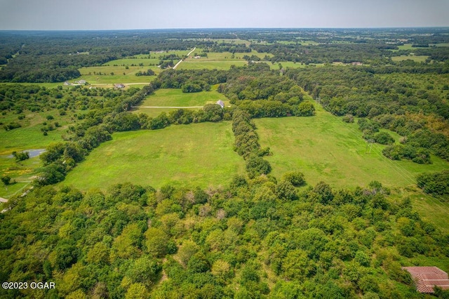 bird's eye view with a rural view