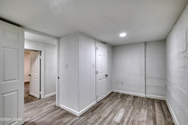 empty room featuring light hardwood / wood-style floors