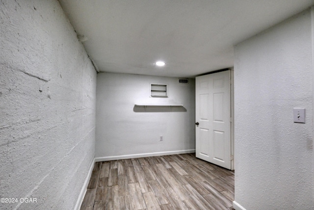 empty room featuring light hardwood / wood-style floors