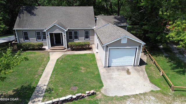 view of front of house with a front yard