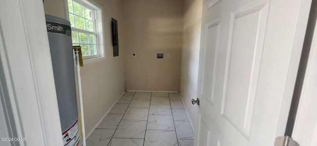 corridor featuring light tile patterned floors