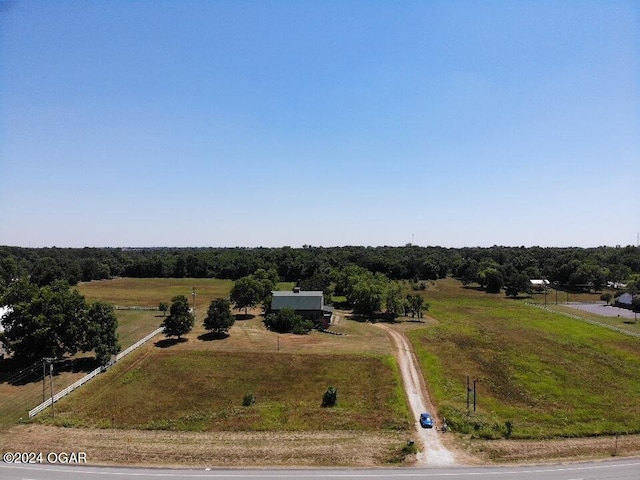 bird's eye view featuring a rural view