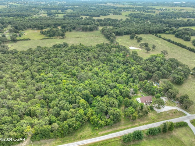 aerial view with a rural view