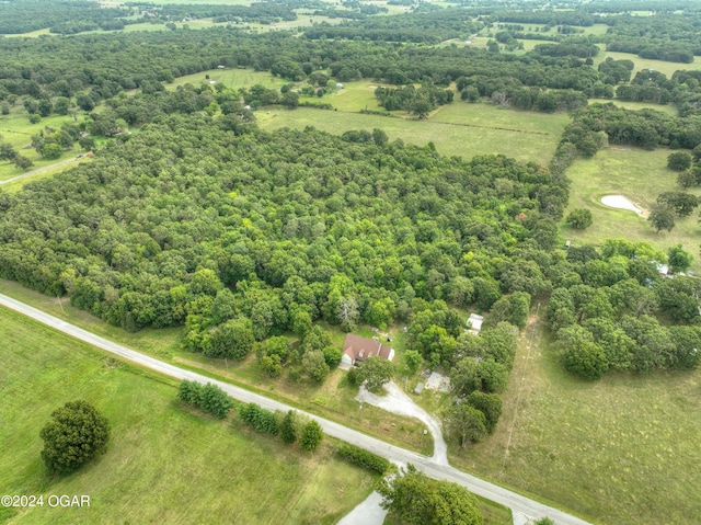 bird's eye view featuring a rural view