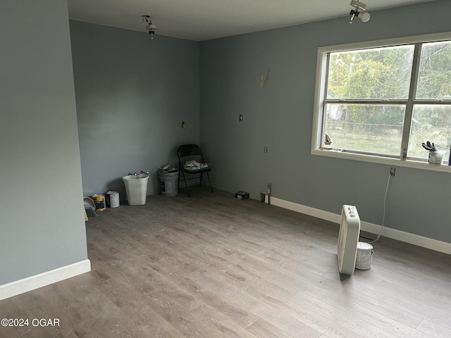 empty room featuring light wood-type flooring