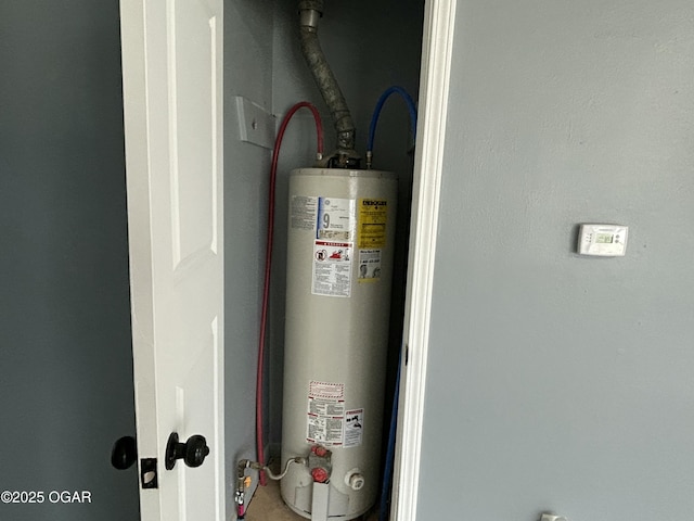 utilities featuring gas water heater