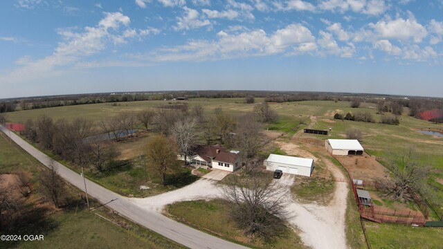 bird's eye view featuring a rural view