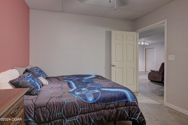 bedroom featuring a paneled ceiling