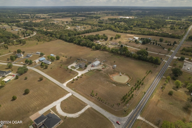 drone / aerial view with a rural view