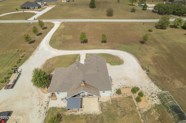 bird's eye view featuring a rural view