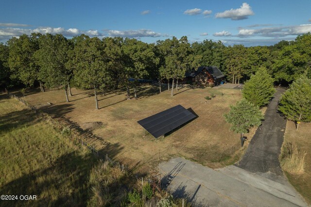 bird's eye view with a rural view