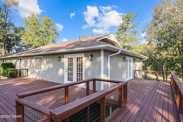 deck featuring french doors