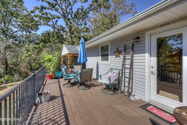 view of wooden deck