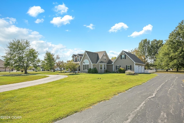 view of front of house with a front lawn