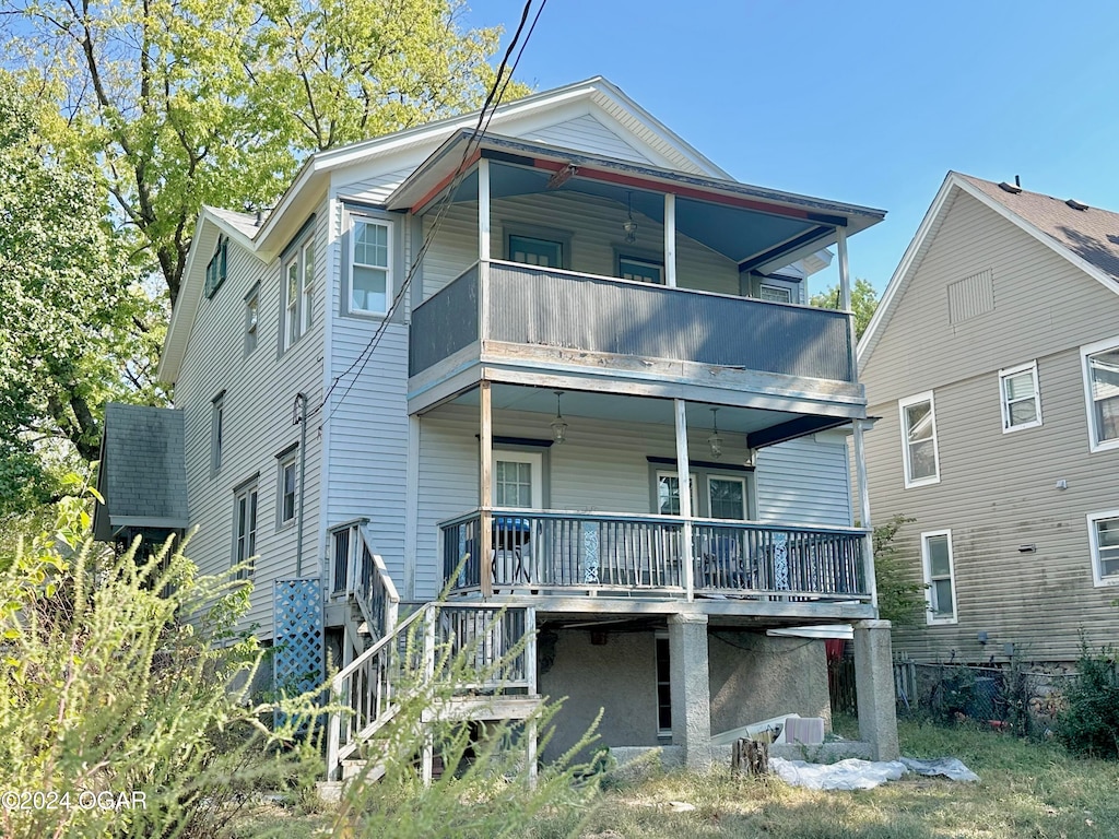 exterior space with a balcony