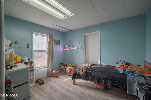 bedroom featuring light hardwood / wood-style flooring