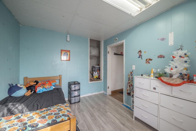 bedroom featuring light hardwood / wood-style flooring