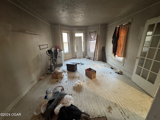 miscellaneous room with hardwood / wood-style flooring