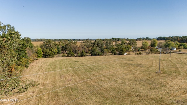 bird's eye view featuring a rural view