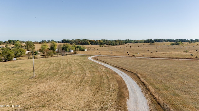 aerial view featuring a rural view