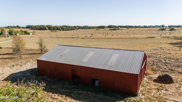 exterior space with a rural view