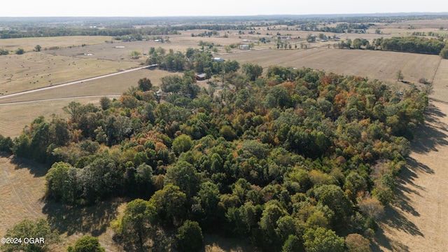 drone / aerial view with a rural view