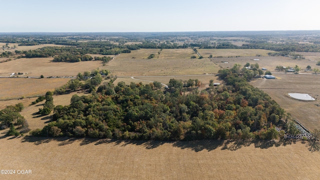 aerial view with a rural view