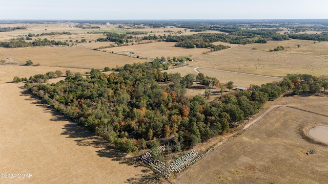 aerial view featuring a rural view