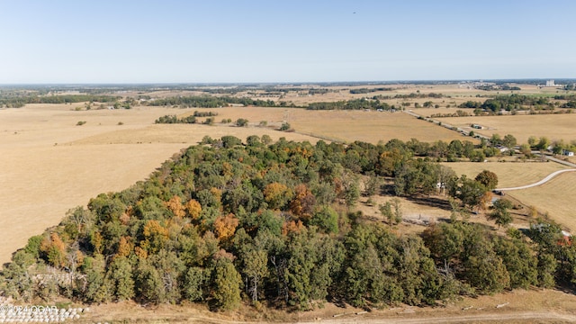 aerial view featuring a rural view