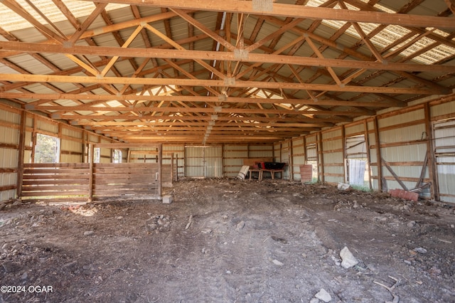 misc room featuring vaulted ceiling